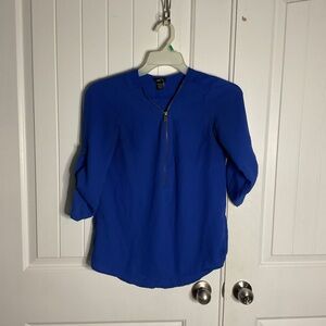 Rue 21 small blue  sheer top